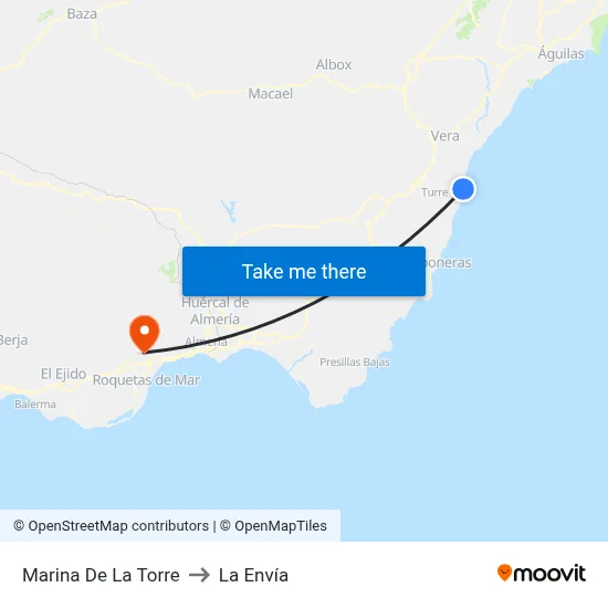 Marina De La Torre to La Envía map