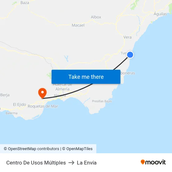 Centro De Usos Múltiples to La Envía map