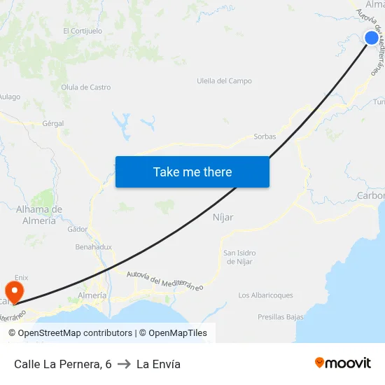 Calle La Pernera, 6 to La Envía map