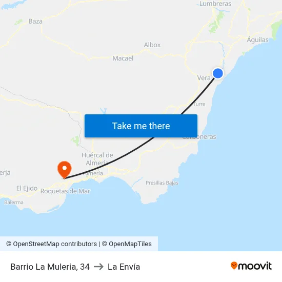 Barrio La Muleria, 34 to La Envía map