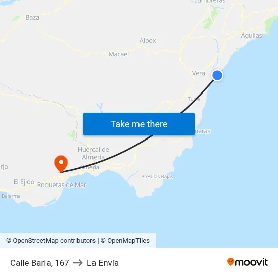 Calle Baria, 167 to La Envía map