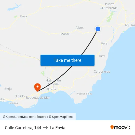 Calle Carretera, 144 to La Envía map