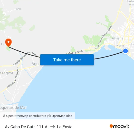 Av.Cabo De Gata 111-Al to La Envía map