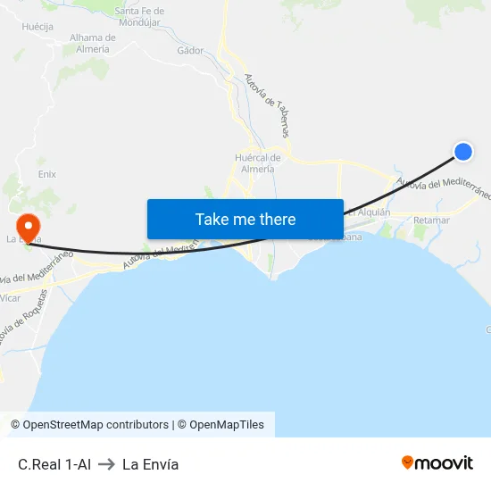 C.Real 1-Al to La Envía map