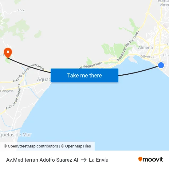 Av.Mediterran Adolfo Suarez-Al to La Envía map