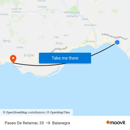 Paseo De Retamar, 35 to Balanegra map