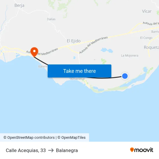 Calle Acequias, 33 to Balanegra map
