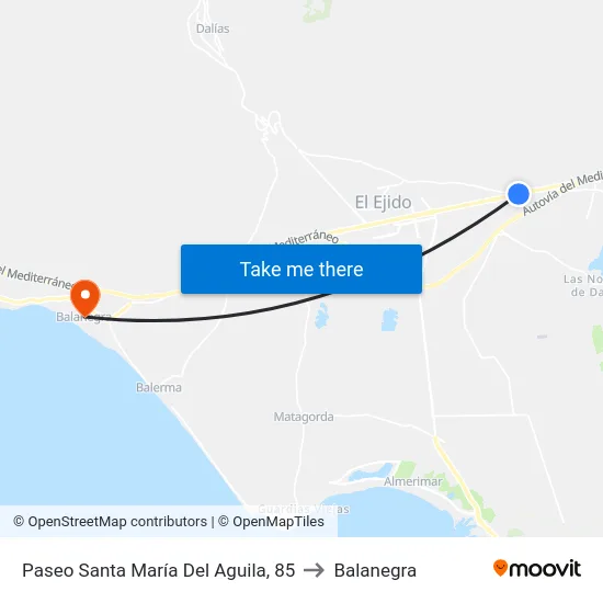 Paseo Santa María Del Aguila, 85 to Balanegra map