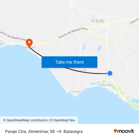 Paraje Ctra. Almerimar, 58 to Balanegra map