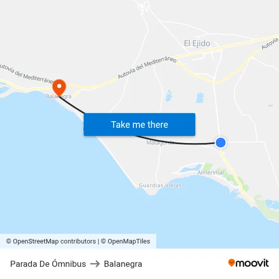 Parada De Ómnibus to Balanegra map