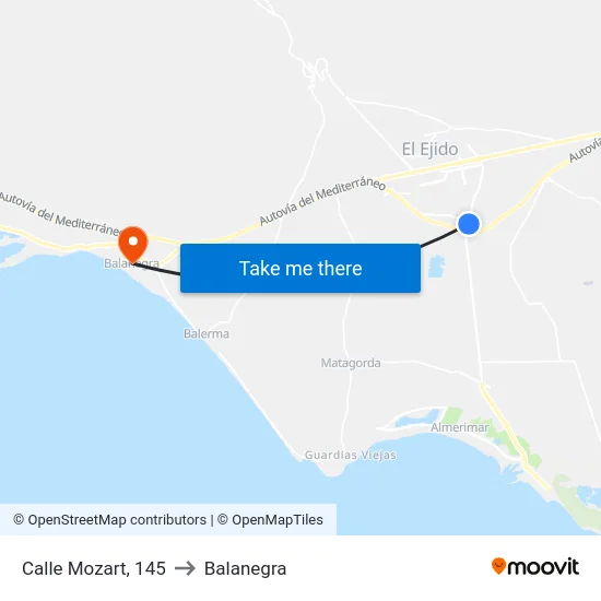 Calle Mozart, 145 to Balanegra map