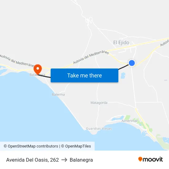Avenida Del Oasis, 262 to Balanegra map