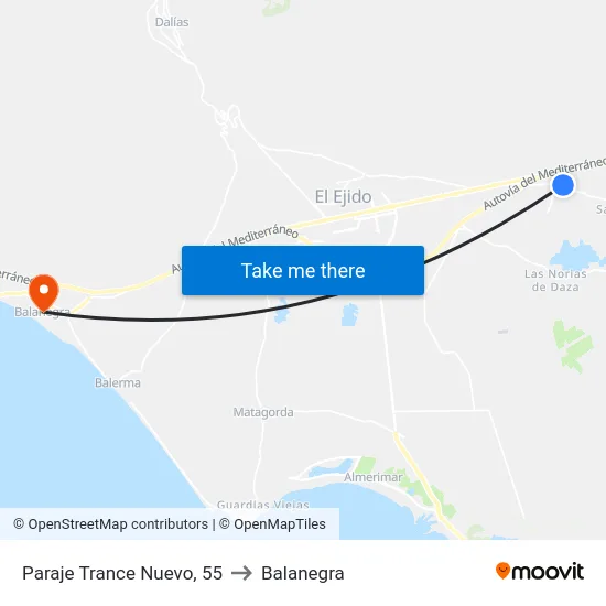 Paraje Trance Nuevo, 55 to Balanegra map