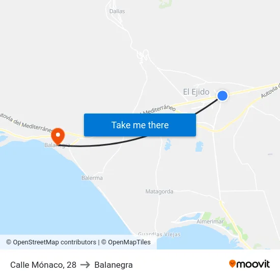 Calle Mónaco, 28 to Balanegra map