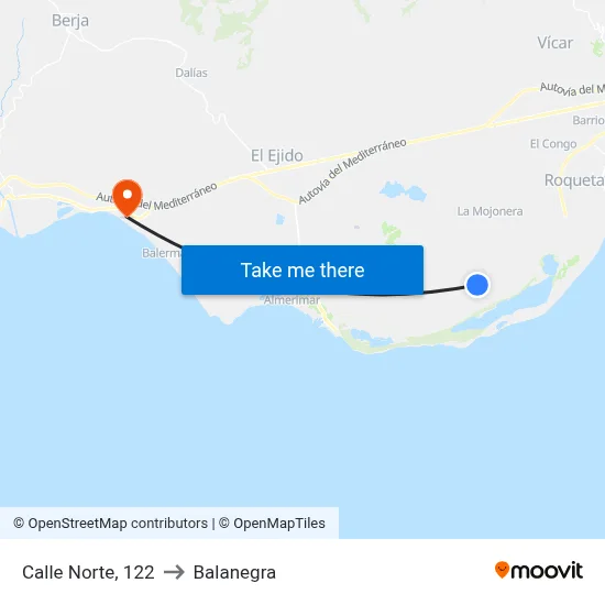 Calle Norte, 122 to Balanegra map
