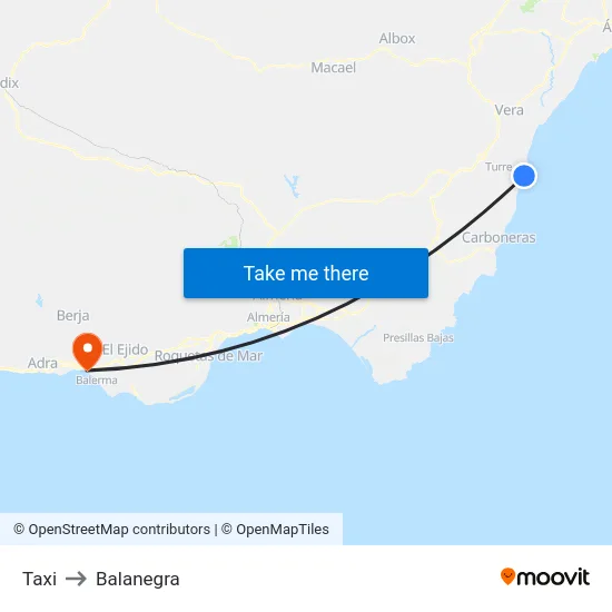 Taxi to Balanegra map