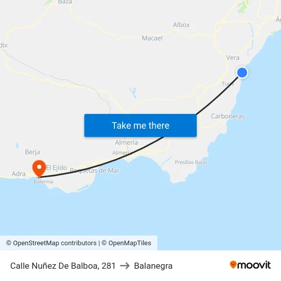 Calle Nuñez De Balboa, 281 to Balanegra map