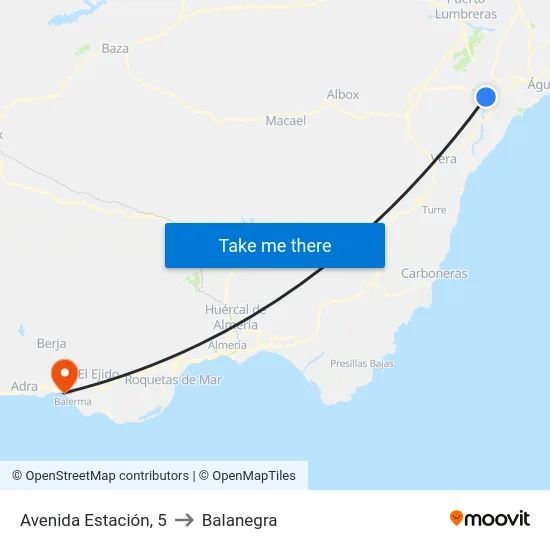 Avenida Estación, 5 to Balanegra map