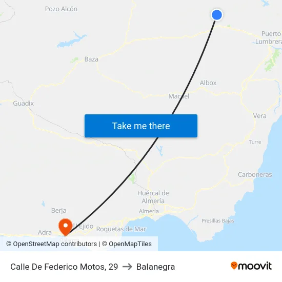 Calle De Federico Motos, 29 to Balanegra map
