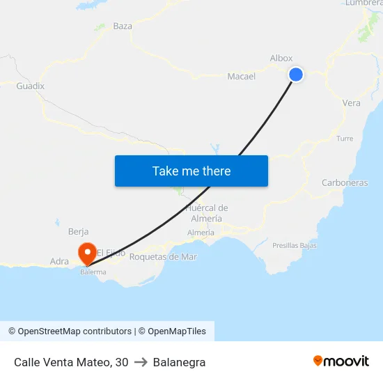 Calle Venta Mateo, 30 to Balanegra map