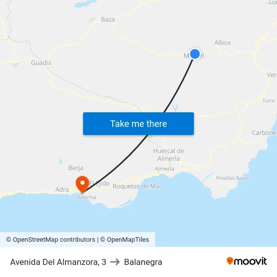 Avenida Del Almanzora, 3 to Balanegra map