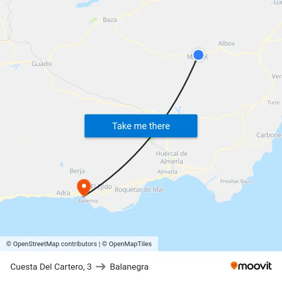Cuesta Del Cartero, 3 to Balanegra map