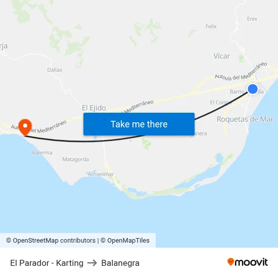 El Parador - Karting to Balanegra map
