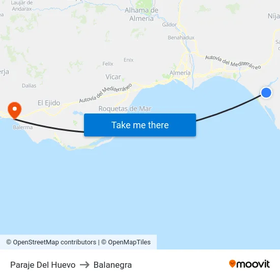 Paraje Del Huevo to Balanegra map