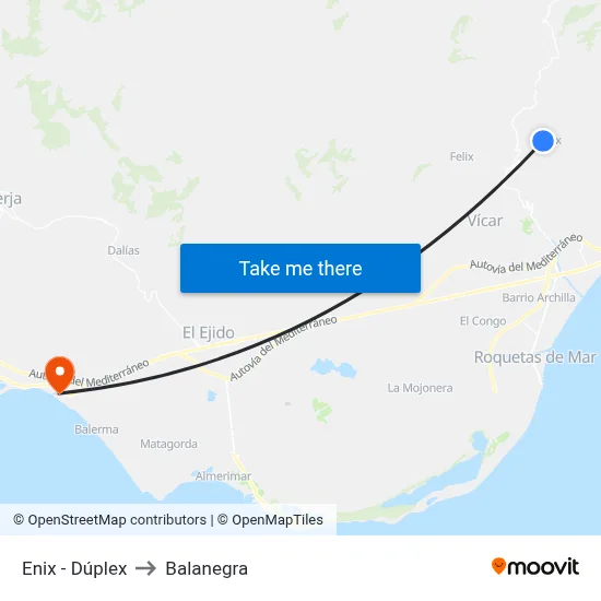 Enix - Dúplex to Balanegra map