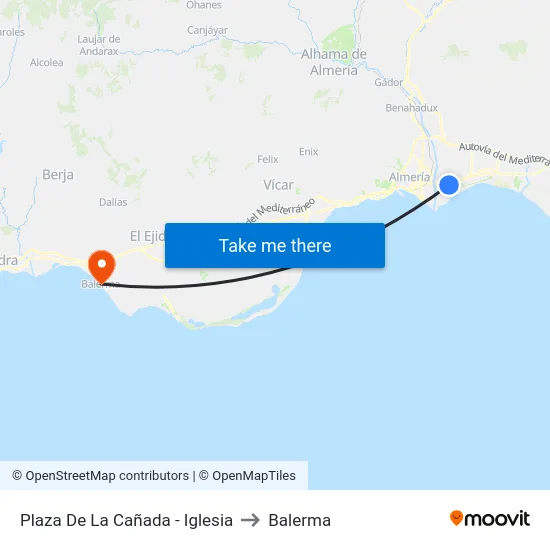 Plaza De La Cañada - Iglesia to Balerma map