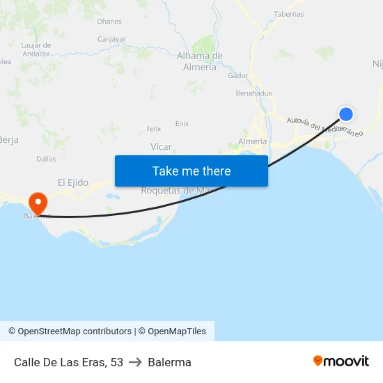 Calle De Las Eras, 53 to Balerma map