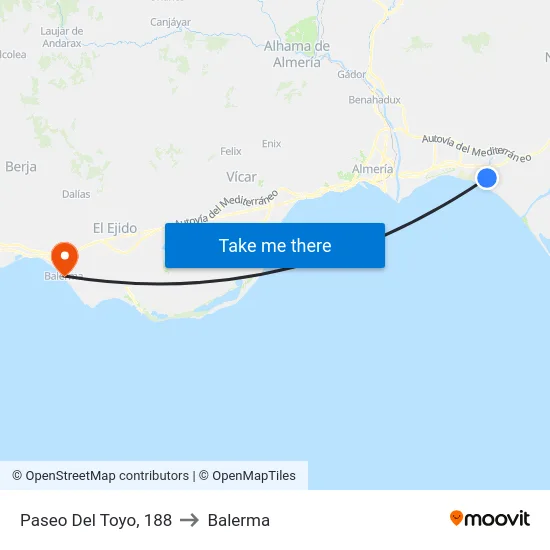Paseo Del Toyo, 188 to Balerma map