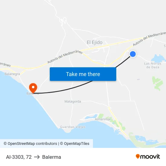 Al-3303, 72 to Balerma map