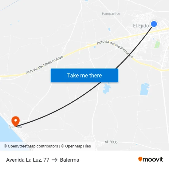 Avenida La Luz, 77 to Balerma map