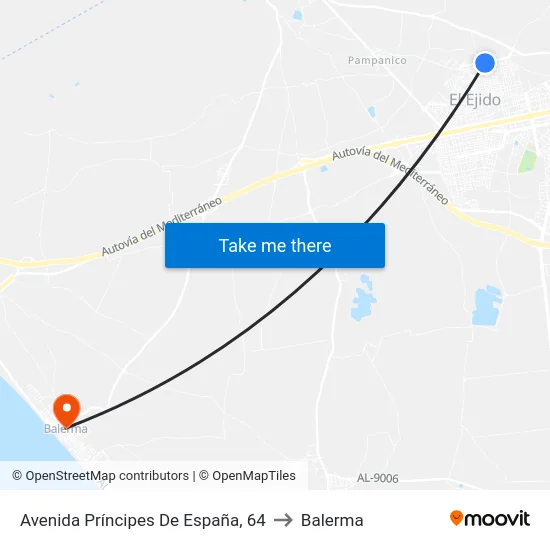 Avenida Príncipes De España, 64 to Balerma map