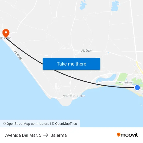 Avenida Del Mar, 5 to Balerma map