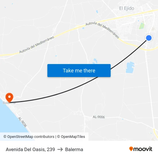 Avenida Del Oasis, 239 to Balerma map