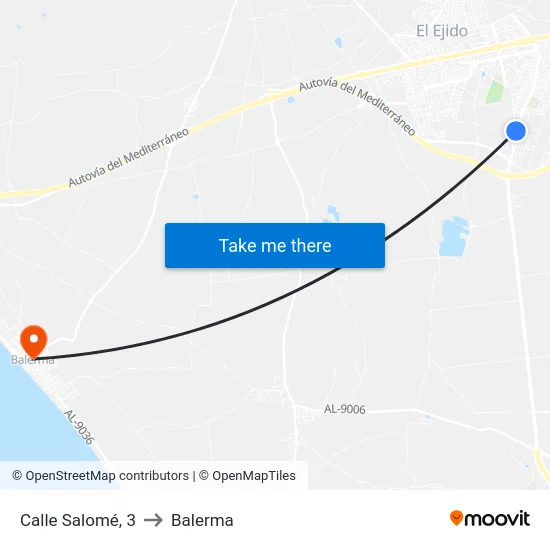 Calle Salomé, 3 to Balerma map