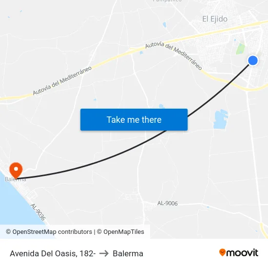 Avenida Del Oasis, 182- to Balerma map