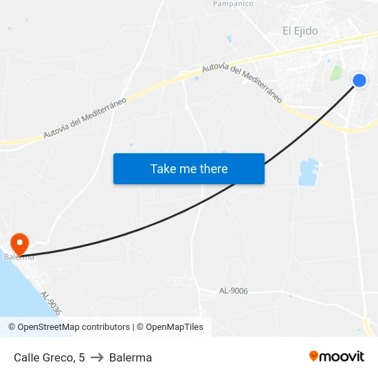 Calle Greco, 5 to Balerma map