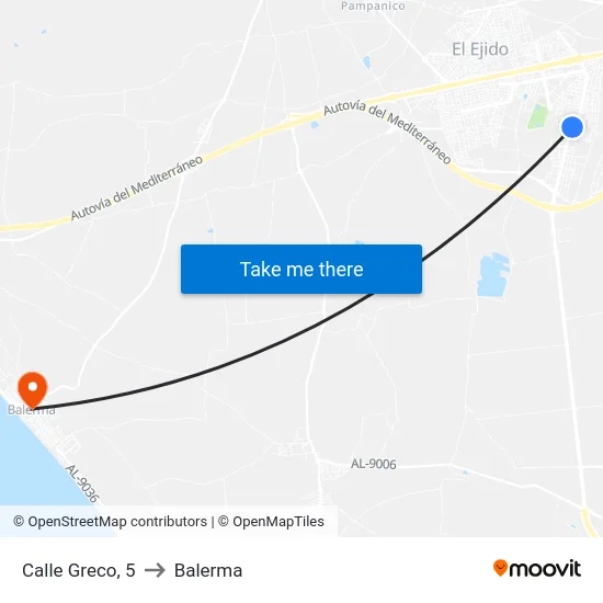 Calle Greco, 5 to Balerma map