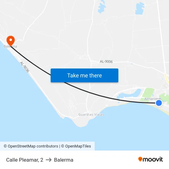Calle Pleamar, 2 to Balerma map