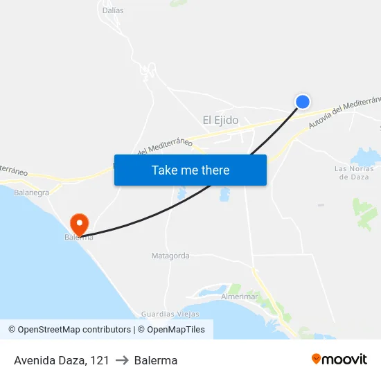 Avenida Daza, 121 to Balerma map