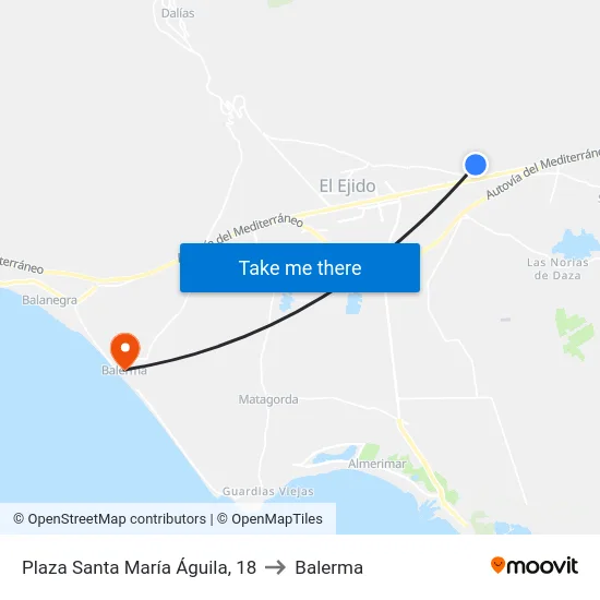 Plaza Santa María Águila, 18 to Balerma map