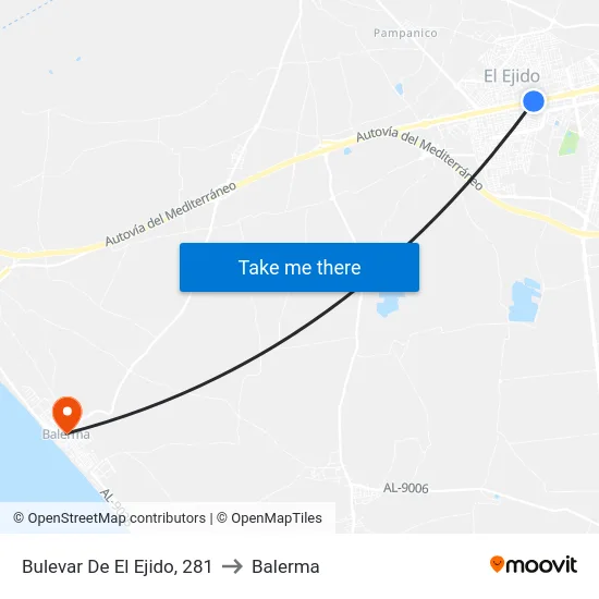 Bulevar De El Ejido, 281 to Balerma map