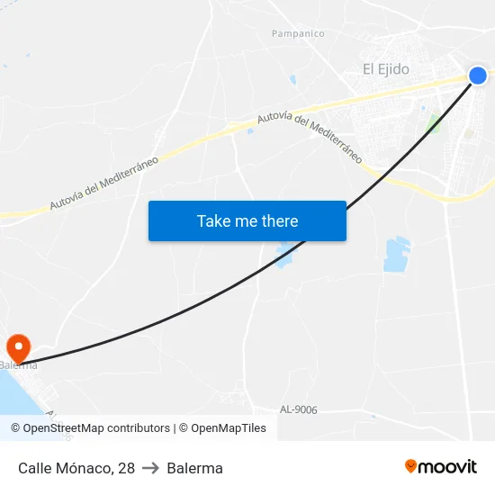 Calle Mónaco, 28 to Balerma map