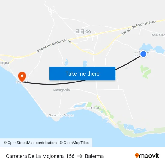Carretera De La Mojonera, 156 to Balerma map