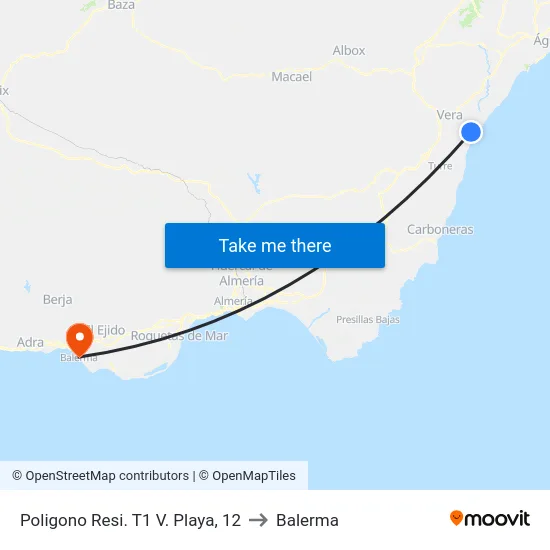 Poligono Resi. T1 V. Playa, 12 to Balerma map