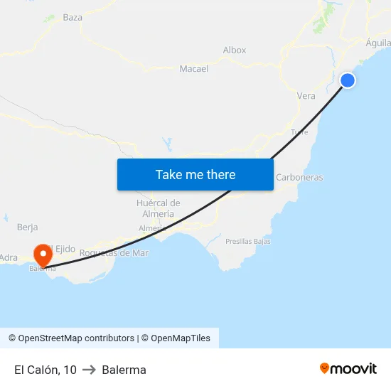 El Calón, 10 to Balerma map