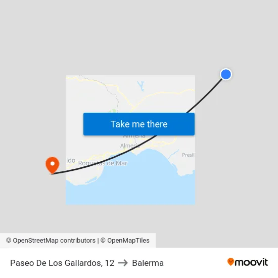 Paseo De Los Gallardos, 12 to Balerma map